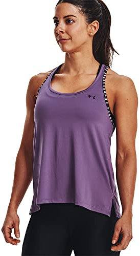 UNDER ARMOUR Damen Knockout Tank Top T-Shirt, (571) Retro Lila/Weiß/Tux Lila, S