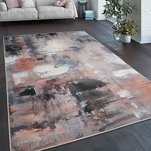 Paco Home Waschbarer Teppich Wohnzimmer Schlafzimmer Vintage Muster Flachgewebe Modern Abstrakt Farbverlauf, Grösse:60x100 cm, Farbe:Bunt 4