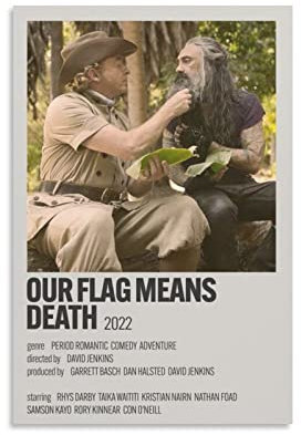Minimalistisches Polaroid-Filmposter mit Aufschrift Our Flag Means Death, modernes Dekor, Art-Deco, Pop-Art, 40 x 60 cm
