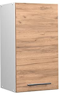 Vicco Hängeschrank Fame-Line, hängender Küchenschrank, Goldkraft Eiche/Weiß, 40 cm