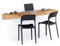 Mobili Fiver, Scrivania sospesa a muro Evolution 180x40, Rovere Rustico con Caricatore Wireless, Made in Italy