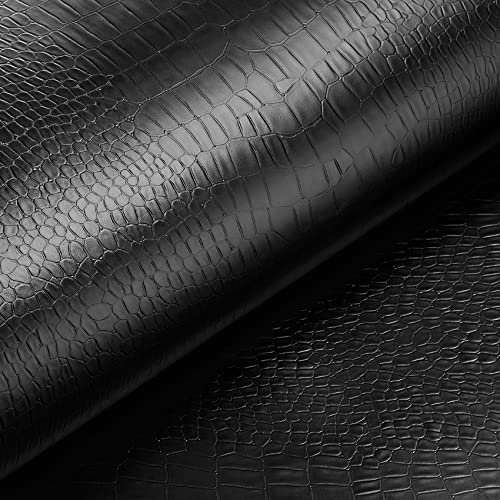Livelynine Papier Adhesif pour Meuble Noir Mat Effet Cuir Rouleau Adhesif pour Meuble Noir Cuir Texturés Impermeable Papier Peint Noir pour Mur Papier Peint Adhesif Mural Chambre Amovible 40CMx2M