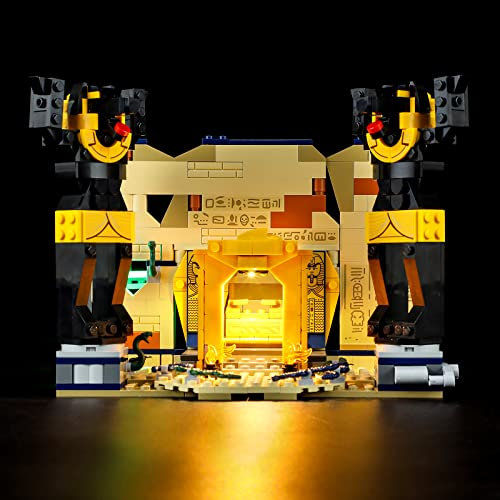GEAMENT LED Licht-Set Kompatibel mit Lego Flucht aus dem Grabmal (Escape from The Lost Tomb) - Beleuchtungsset für Indiana Jones 77013 (Modell-Set Nicht enthalten)