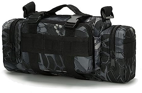 ACEXIER Taktische Gürteltasche Militär Sturm Hüfttasche Hüftgurt MOLLE Sling Armee Umhängetasche EDC Kamera Lenker Range Taschen (Typhone Black)