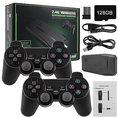 Console de Jeu vidéo M8 - Jeux Classiques avec 9 émulateurs intégrés, Sortie HDMI 4K, 128G, Machine de Jeu Plug and Play avec Plus de 20 000 Jeux intégrés, Manette de Jeu sans Fil 2,4 g