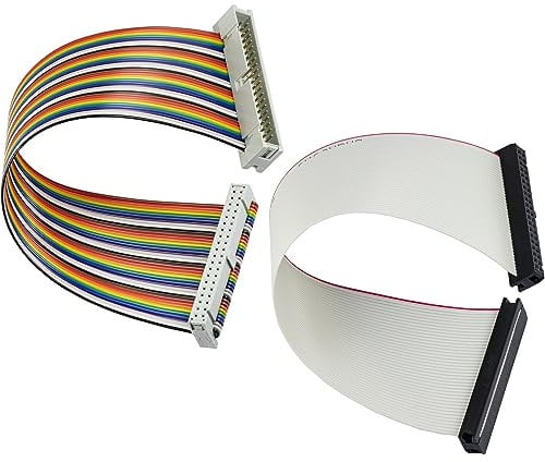 naughtystarts Male to Female IDC GPIO Ribbon Cable and Female to Female 40Pin 8 Breadboard Jumper Wires for Connection Raspberry Pi 2 3 Model B B+ W 3.5 5 inch TFT Touch Screen LCD Display