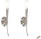 LED Wandfackel Liverpool Landhausstil Wandleuchte mediterrane Wandlampe Lampe Fackel rostbraun Leuchtmittel austauschbar (2x kurz nickel/weiß)