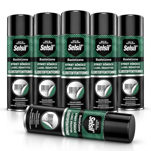 Bastelzone Etikettenlöser, Etikettenentferner, Klebstoffentferner, Kleberentferner, Kleberlöser, Aufkleber-Auflöser, Aufkleber entfernen, Label Remover Spray (6 x 200ml)