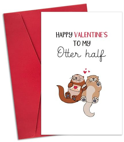 Lustige Otter-Valentinstagskarte, Geschenk für Freund, Freundin, Otter I Love You, Valentinstagskarten, Geschenke für Ehemann und Ehefrau
