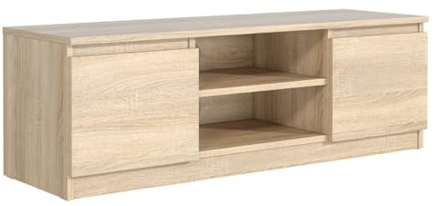 MebLocker TV-Schrank TV Lowboard Board 120cm Hängeboard, TV-Schrank Lowboard Schrank Wohnwand für Wohnzimmer Fernsehtisch Tv möbel modern Design (Sonoma-Eiche)