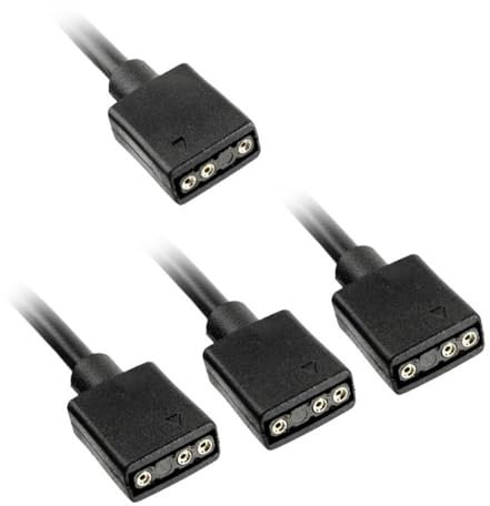 Kolink PC-Ventilator Y-Kabel [1 x PC-Ventilatorbuchse 3-polig – 3 x PC-Ventilator weiblich 3-polig] 30 cm schwarz