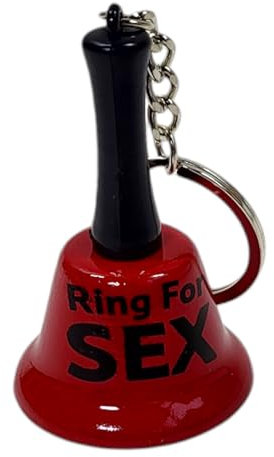 BUSDUGA 4470 Metall-Schlüsselanhänger Glocke Ring for Sex, 6x3,8cm, Erotischer Scherzartikel Sexklingel (1)