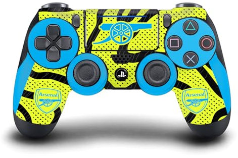 Head Case Designs Offizielle Arsenal FC Away 2023/24 Wappen-Set Vinyl Haut Gaming Aufkleber Abziehbild Abdeckung kompatibel mit Sony Playstation 4 PS4 DualShock 4 Controller