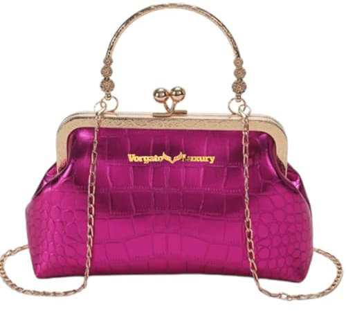 Vorgato Luxury Clutch-Geldbörsen für Damen, ausgefallene Abendtaschen, formelle Clutch-Geldbörsen, Pink, Medium