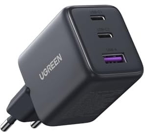 UGREEN 30W Chargeur USB C Rapide 3 Ports GaN Prise Secteur PD3.0 QC3.0 Compatible avec iPhone 16 Plus Pro Max 15 14 Pixel 9 8 Pro XL 7a Galaxy S25 Plus Ultra S24 A56 A16 A06 iPad MacBook Air