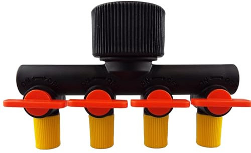 B2C 4-WAY MICRO MANIFOLD Tap Connector Independent individual On/Off Valves Drip Irrigation Splitter