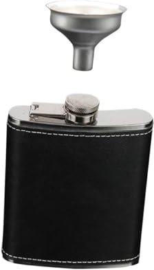 Cabilock Petaca Inoxidable 8 Oz con Embudo sin Fugas y Diseño Elegante para Whisky y Ron Cantimplora para Camping y Fiestas