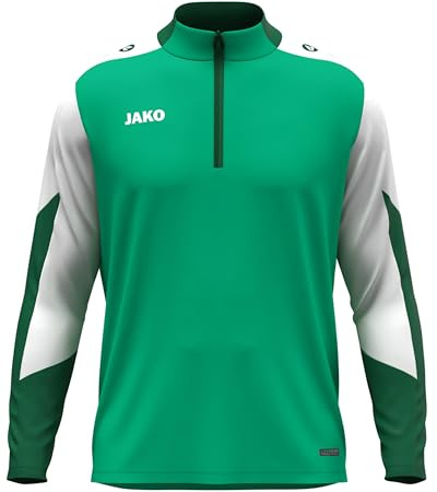JAKO Unisex Ziptop Dynamic, grün/weiß/dunkelgrün, S