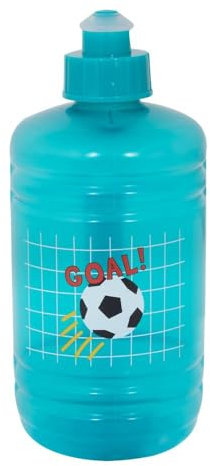 YöL Blue Football Kids Sports Drinks Bottle With Handle Water Juice 450ml Pop Up Sipper Toddler
