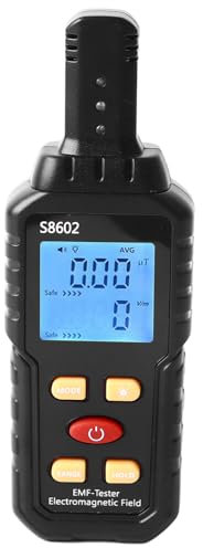 3 in 1 Elektromagnetischer Feldstrahlungsdetektor, Handheld Digital EMF Messgerät, Multifunktionalität von Elektrischer und Magnetischer Strahlung und Temperatur, für Zuhause, Büro, Außenbereich