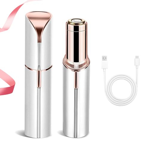 Journeyside Gesichtshaarentferner für Frauen,USB Wiederaufladbar Gesichtshaarentferner,Sanfter und Schmerzfreier Mini Epilierer Gesicht, Geeignet für Lippen und Gesicht-Weiß