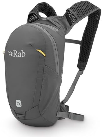 Rab Tygen Backpack - Graphene - 6L(Back - M) | Lightweight Breathable Daypack, for Travel, Hiking, & Commuting