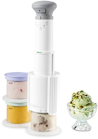 Cuisinart FastFreeze Ice Cream Maker – Quick 3-Minute Ice Cream Machine with 5 Presets – Compact, Easy to Clean, Half-Pint Capacity, ICE-FD10