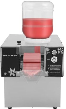 Machine à glace commerciale en forme de flocons de neige 60 kg/jour Machine à glaçons électrique en acier inoxydable 304 Compresseur de refroidissement refroidi par air, 360 W/220 V (type de bouton)