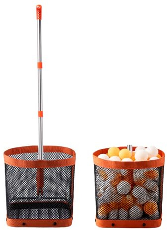WIGERLON Recolector de pelotas de ping pong con capacidad para 150 pelotas, recogedor de pelotas de tenis de mesa para entrenamiento, parte superior para entrenador y jugador