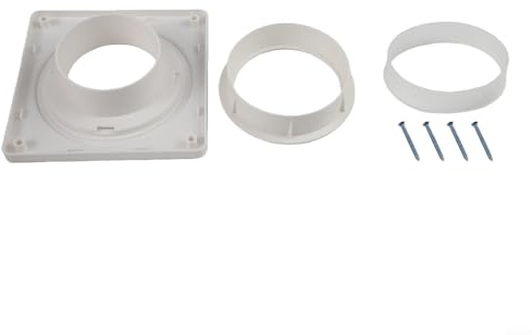 10,2 cm Trocknerventil-Wandplatten-Anschluss-Set, Drehverschluss-Mechanismus für zuverlässige Passform zwischen Trockner und Wand, unterstützt und Luftstromoptimierung