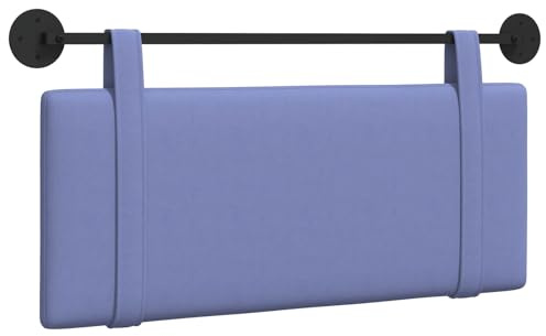 vidaXL Hängevorderseite Wandmontiert Jeans blau 110 x 55 x 5 cm Stoff, Bettzimmer Deko, Moderner Stoffkopfteil, Wandmontierte Rückenstütze, Luxus Schlaf-Highlight, Zeitloser Komfort