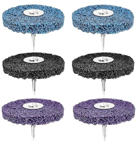 6 Stück CSD Scheibe 100mm, Grobreinigungsscheibe Chleifscheibe CBS Schleifscheiben Reinigungsscheibe Set für Von Farbe Rost Oxidation Reinigen und Entfernen (Blau,Lila,Schwarz)