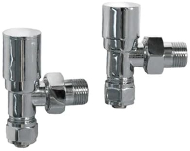 Valvola + detentore multistrato cromo per radiatori 1/2 x 16mm