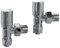 Valvola + detentore multistrato cromo per radiatori 1/2 x 16mm