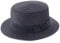 Lawliet Lady Boater Sun Caps Ribbon Round Flat Top Straw Beach Hat Summer Hats for Women (Black)(Size: One Size)