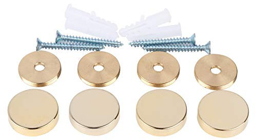Mirror Screws,brass Cap Decorative Mirror Nails,Φ25mm,Polished Gold,4 PCS