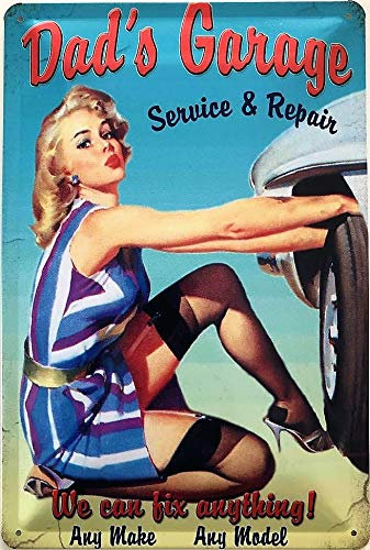 Blechschild 30 x 20 cm Dad`s Garage - Deko7