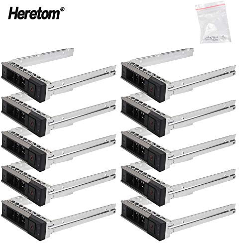 Heretom 10er-Pack X7K8W Y796F Festplatten Rahmen 3,5 Zoll Caddy für Dell 14th Gen PowerEdge R240 R340 R440 R540 R640 R740 R740xd2 R6415 R6525 R7425 R7515 XC Series SAS SATA Tray