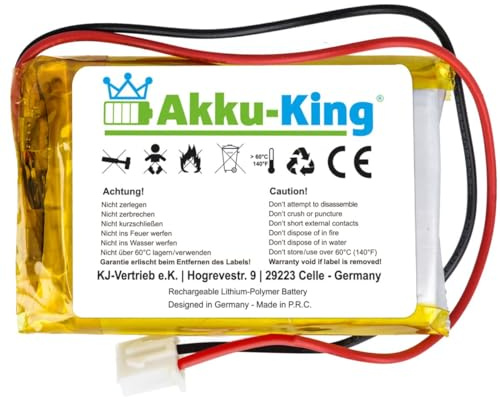 Lithium Polymer Akku - 3.7V 1800mAh - 50 x 34 x 10mm, Steckertyp:JST-XH 2.5mm