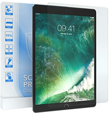 EAZY CASE - Displayschutzfolie kompatibel mit iPad Pro 10,5 2017 Displayschutz Glas 10,5 Zoll Glasfolie 9H Härte 0,3mm dünne Tabletschutzfolie Tablet Schutzglas Folie Transparent Ultra Klar