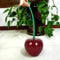 ausuky Creative Toilet Brush Holder Cherry Shape Standing WC Cleaning Bathroom Accessories (wine red)