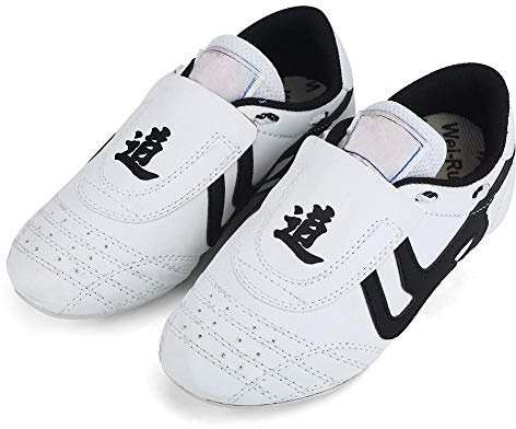 Zapatos de Taekwondo, Transpirables Ligeros Zapatos Artes Marciales de Goma y PU para Practicantes Taekwondo Boxeo Kung Fu Taichi