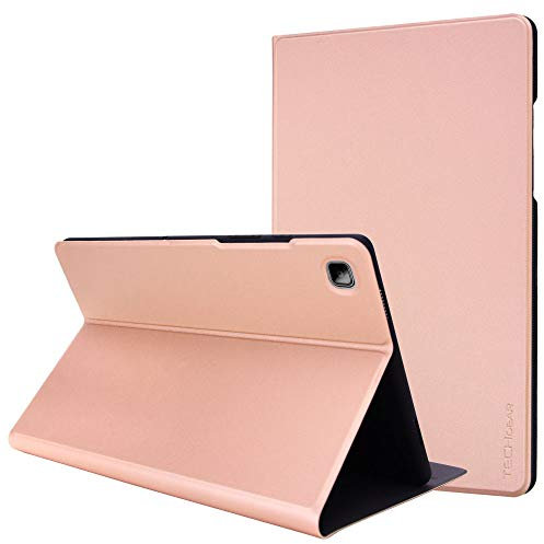 TECHGEAR Hülle Kompatibel mit Samsung Galaxy Tab A7 10.4 2020 [T500/T505] Ultra Dünn Hülle mit Ständer und Auto Schlaf/Wach Funktion, Slim Pu Leder Smart Case Samsung Tab A7 2020 Hülle, Rosegold