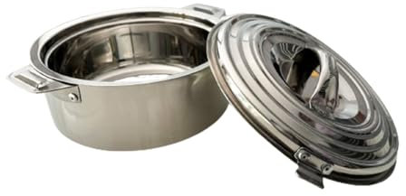 Insulated Stainless Steel Hot Pot Casserole Handi 1500 ML, Stainless Steel Serving Pot Handi