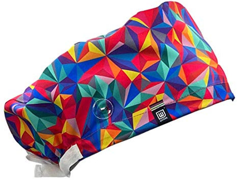 OP-Haube Stoff Für Männer/Frauen Sanitär Krankenschwester Zahnärztin Arzt Kinderarzt für langes Haar mit Seitenknöpfen und Schweißband - Farbe