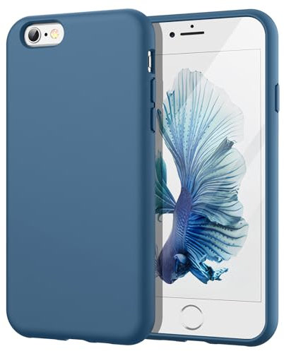 JETech Silicone Case for iPhone 6s/6 4.7 Inch, Silky-Soft Touch Full-Body Protective Case, Shockproof Cover with Microfiber Lining (Cobalt Blue)