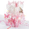Biglietto di auguri di compleanno, 3D, pop-up, per San Valentino, ringraziamento, laurea, matrimonio, anniversario, fidanzamento, con busta, motivo farfalle e fiori