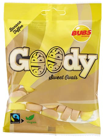 Bubs Goody Sweet Ovals Banana Caramel 2 Pack of 90g