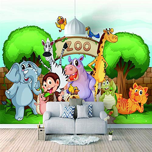 Fototapete Zoo, selbstklebend, 200 x 140 cm, Dekoration, Poster, modernes Design, für Wohnzimmer, Schlafzimmer