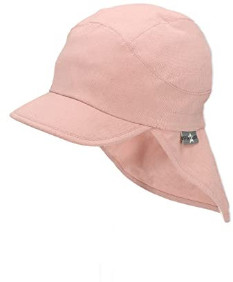 Sterntaler Mädchen Schirmmütze mit Nackenschutz Glace Sonnenhut, zartrosa, 49